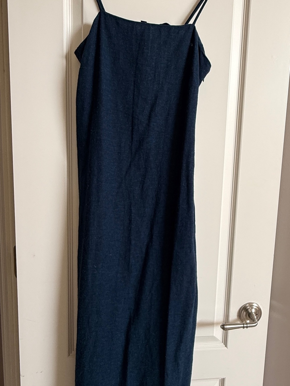 Banana Republic linen/rayon Classic Navy Slip Dress